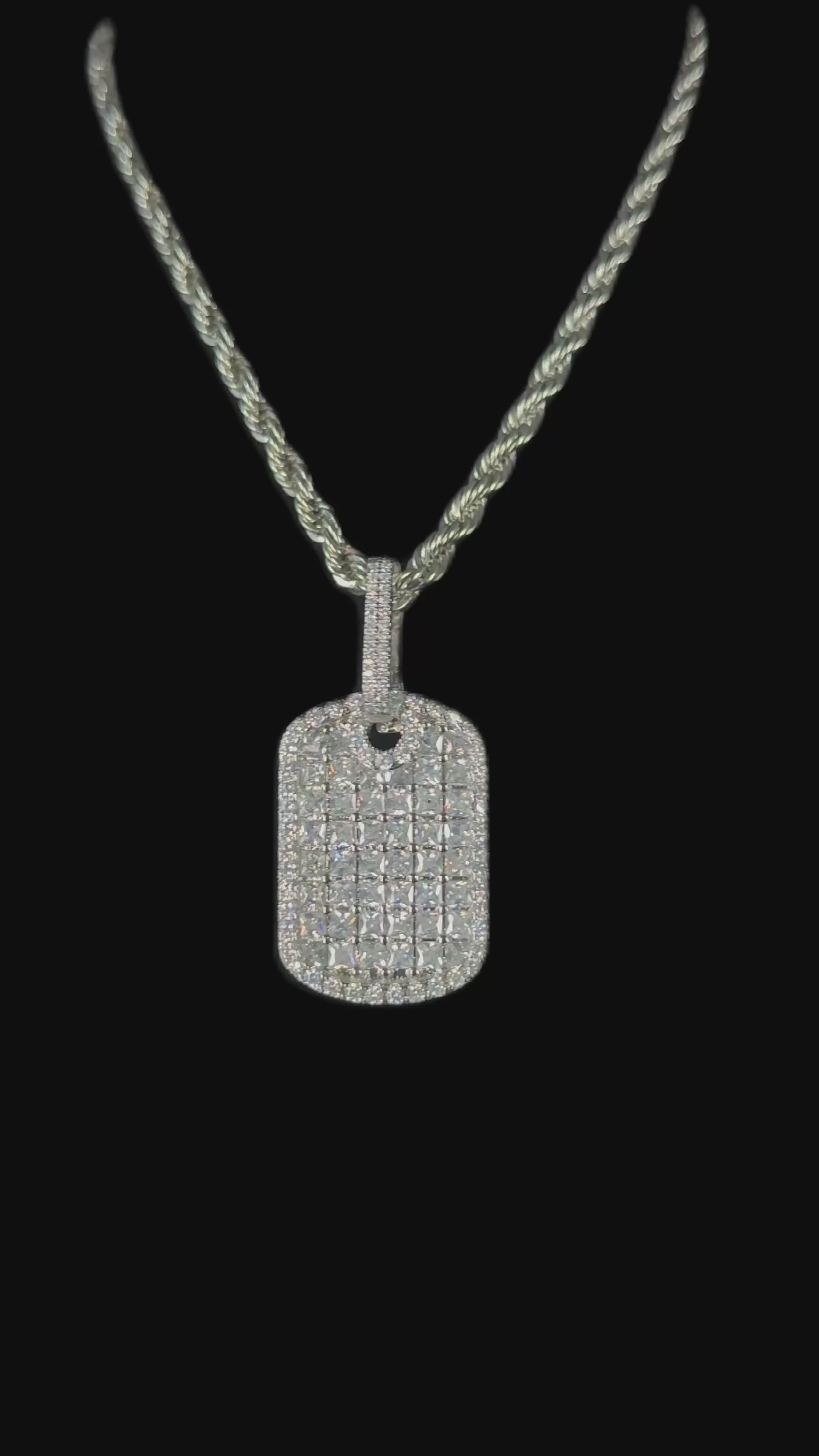 Princess Cut Dog Tag