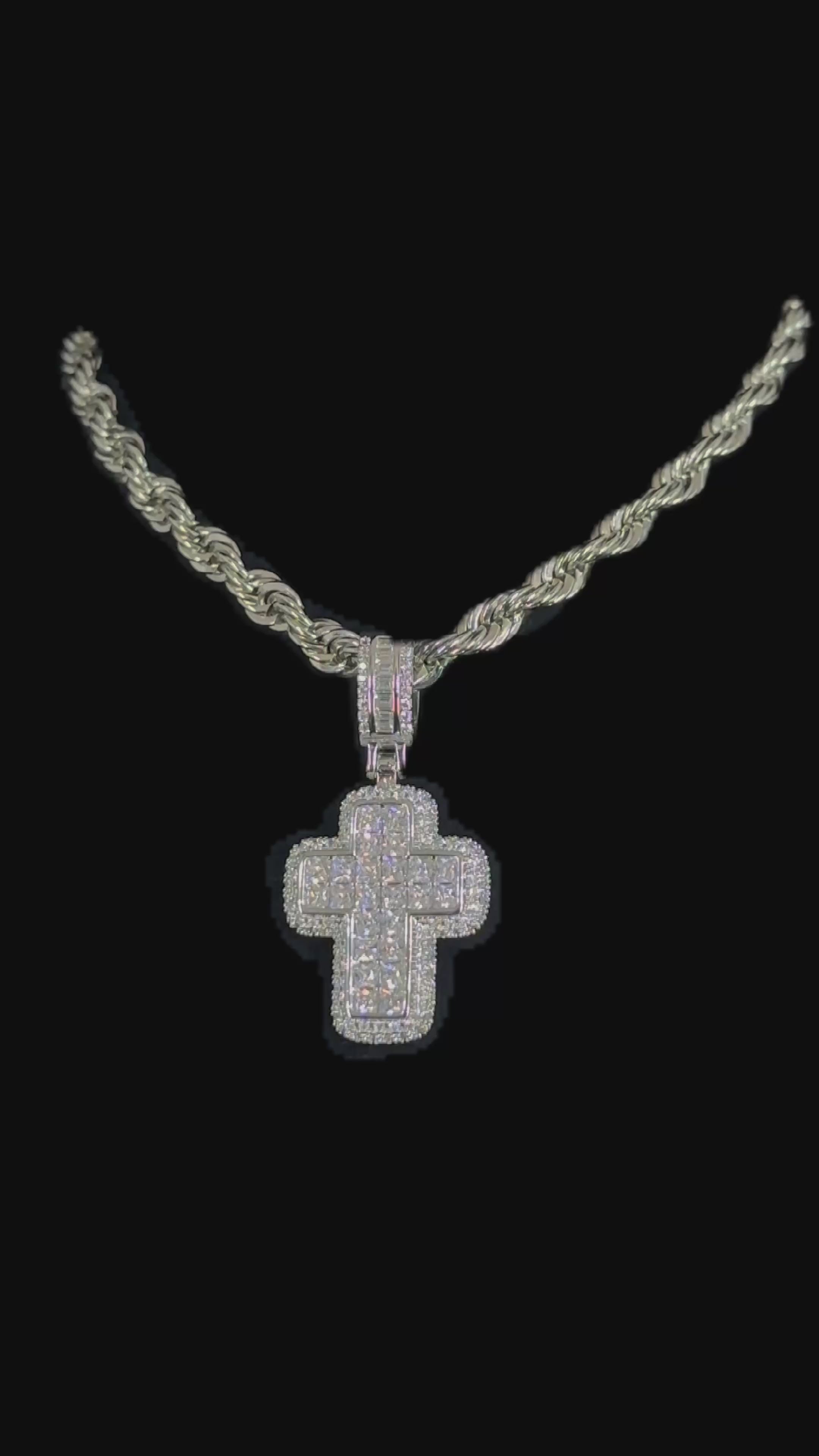 Mini Double Row Princess Cut Cross