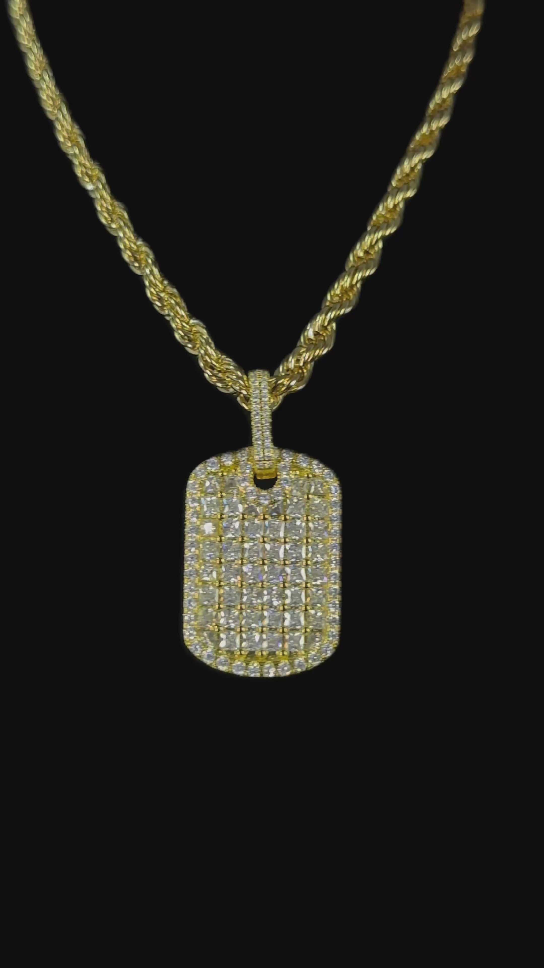 Princess Cut Dog Tag