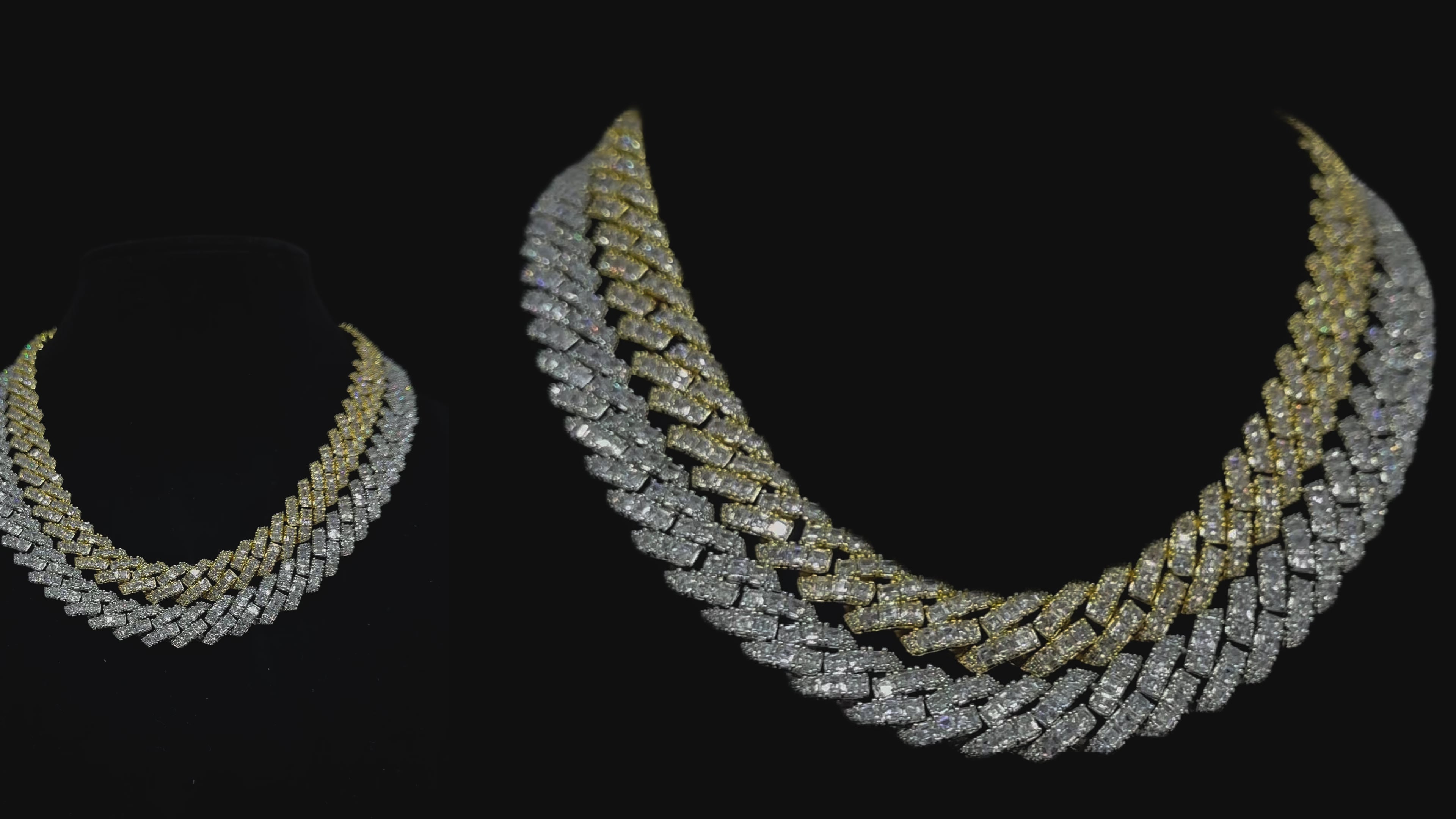 12mm Princess Cut Cuban Link Chain