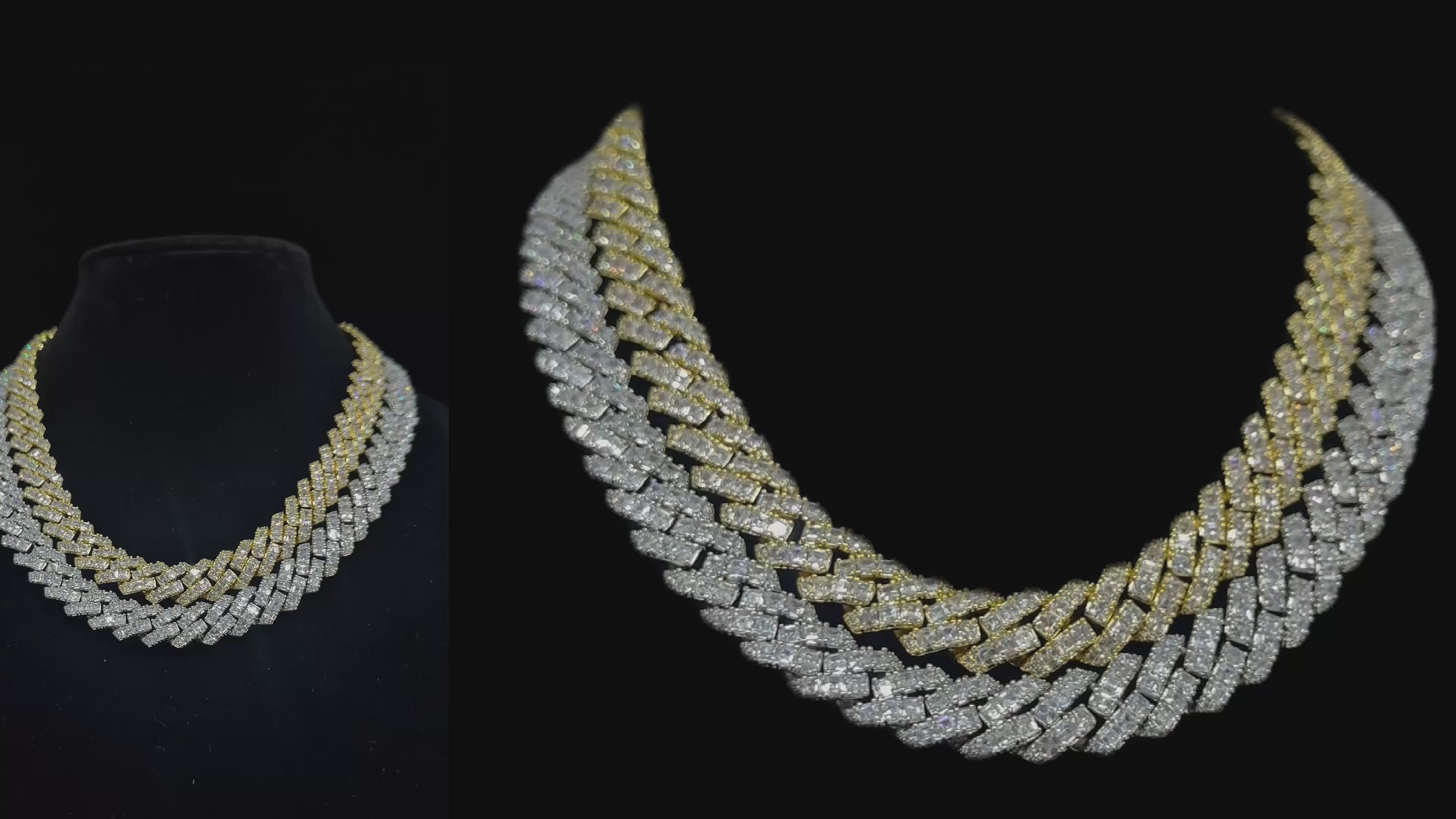 12mm Princess Cut Cuban Link Chain