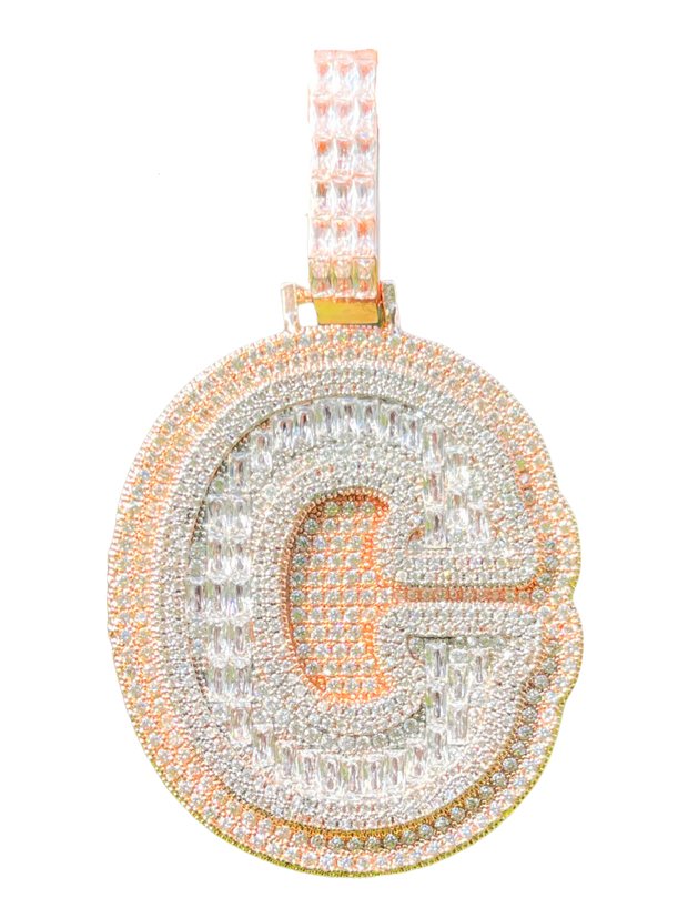 XL Baguette Letter Pendant (A-Z)