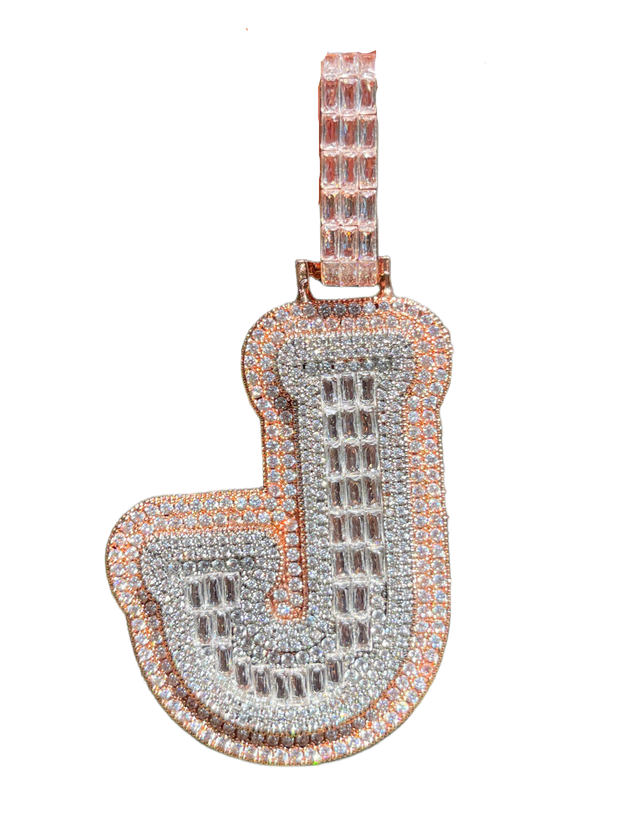 XL Baguette Letter Pendant (A-Z)