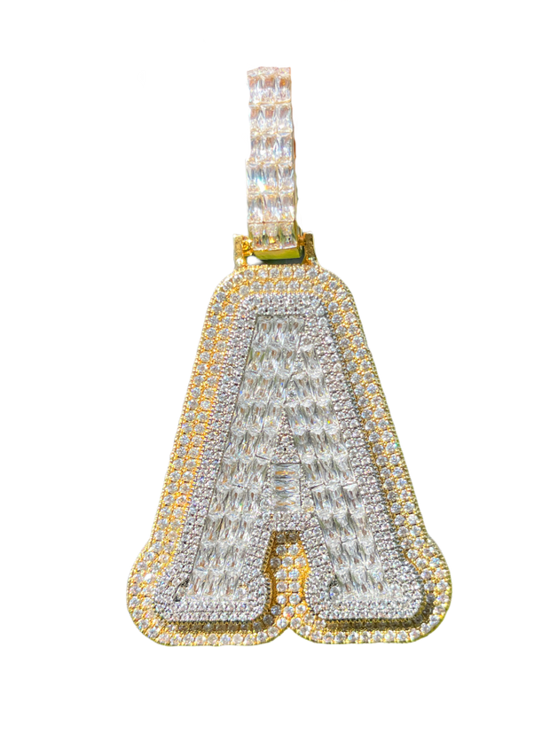 XL Baguette Letter Pendant (A-Z)