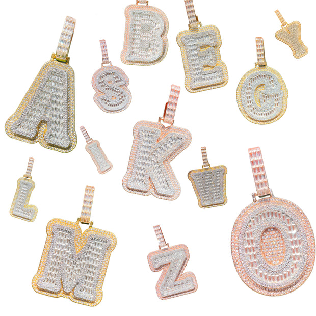 XL Baguette Letter Pendant (A-Z)