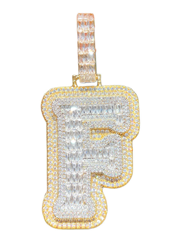 XL Baguette Letter Pendant (A-Z)
