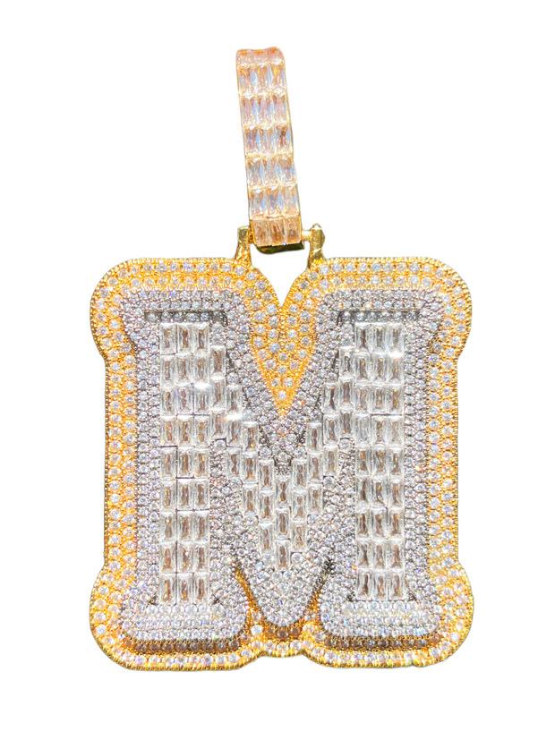 XL Baguette Letter Pendant (A-Z)