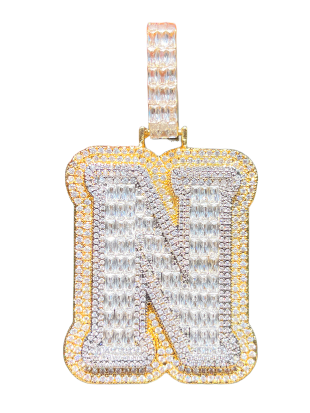 XL Baguette Letter Pendant (A-Z)