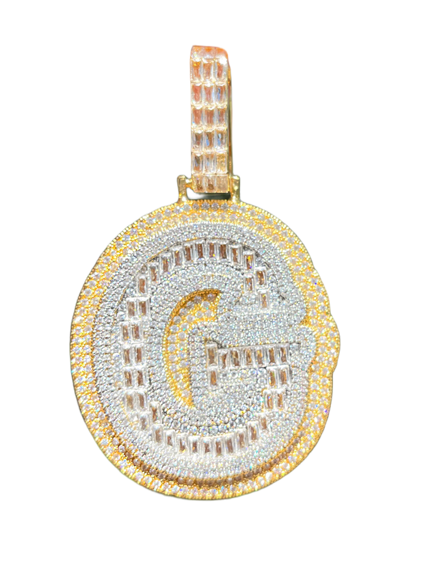 XL Baguette Letter Pendant (A-Z)