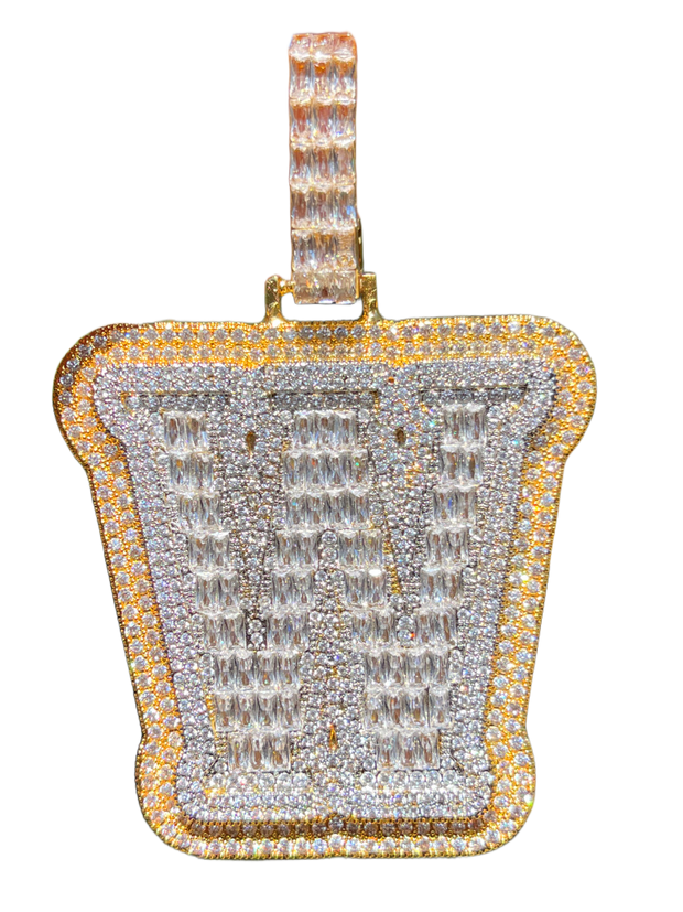XL Baguette Letter Pendant (A-Z)