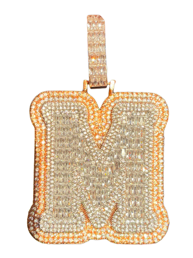 XL Baguette Letter Pendant (A-Z)