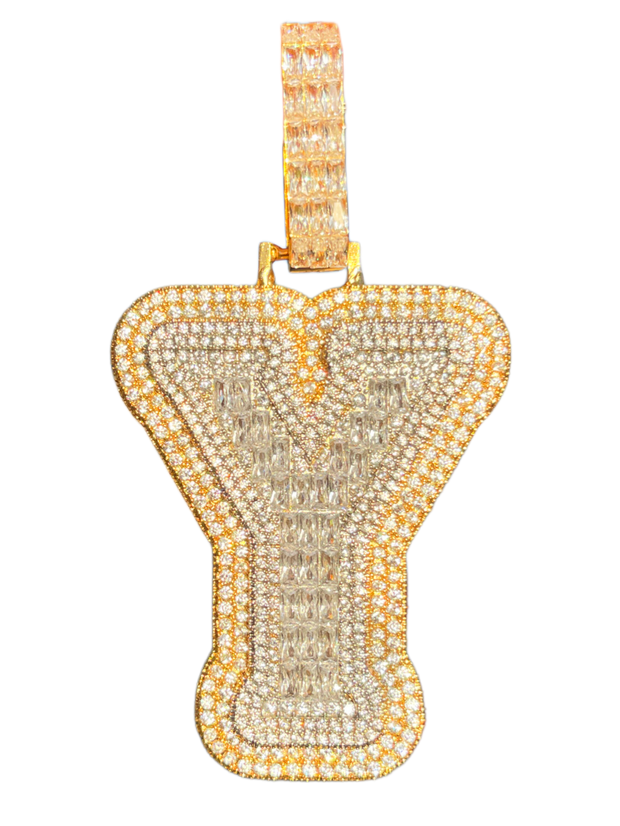 XL Baguette Letter Pendant (A-Z)