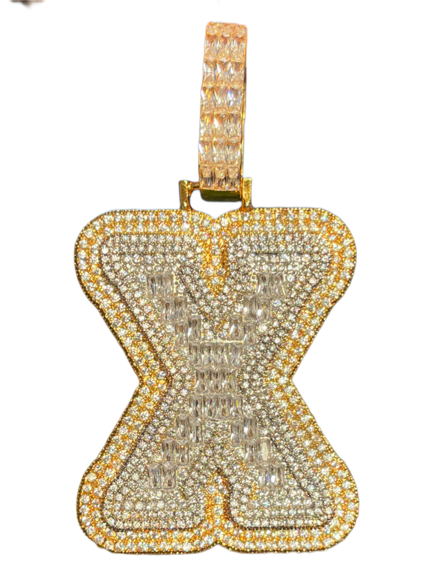 XL Baguette Letter Pendant (A-Z)