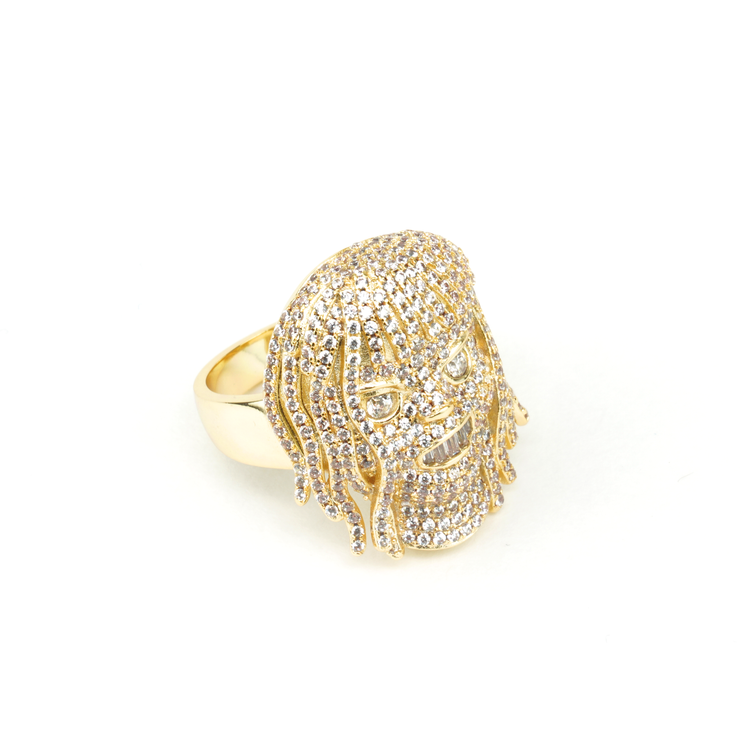 Encrusted Gold Dread Ring